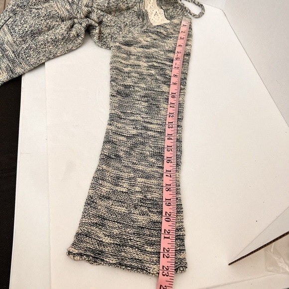 One World Pull Over Sweater Sz PL Kangaroo Pockets Hoodie Blue Long Sleeves - Picture 10 of 16